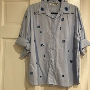 Zara beaded blouse